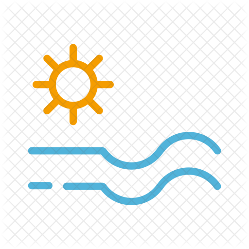 512x512 Summer, Sun, Sunrise, Sunset, Beach, Sea Icon Of Line Style