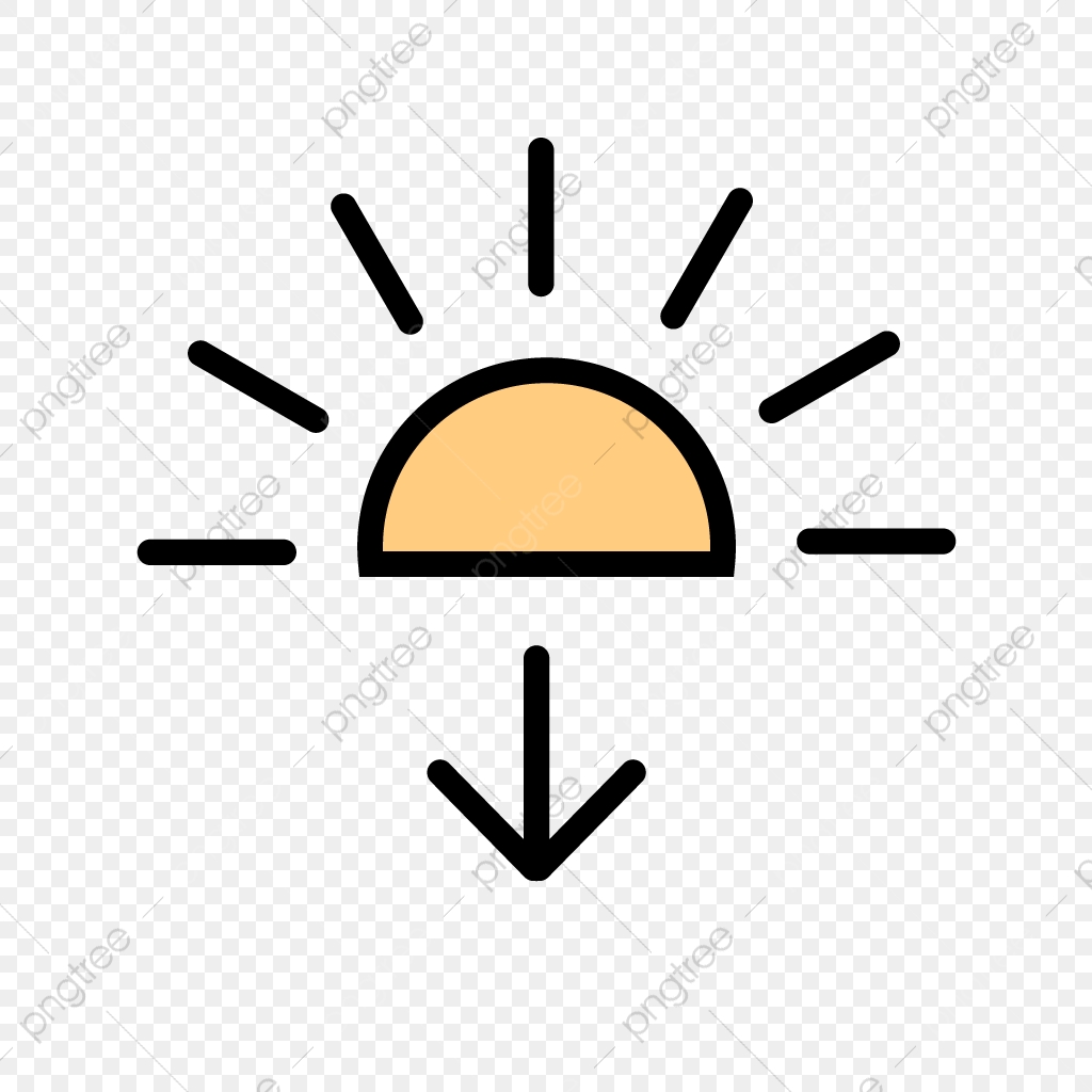 1024x1024 Vector Sundown Icon, Sun, Sunrise, Sunset Png And Vector
