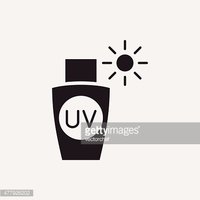 200x200 Sunscreen Icon Stock Vectors