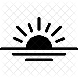 256x256 Sunset Icon Of Glyph Style
