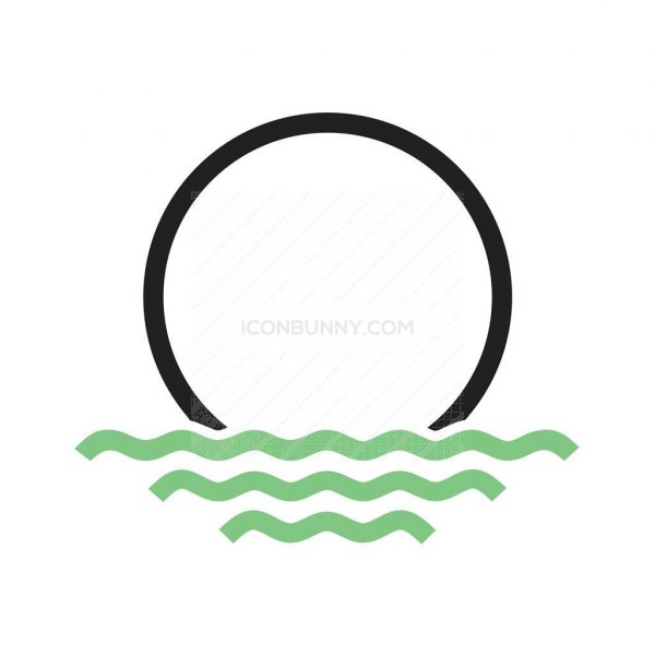 600x600 Sunset Line Green Black Icon