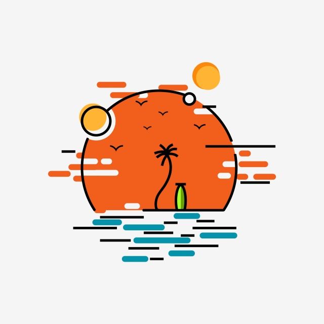 640x640 Vector Sunset Icon, Icon, Sunset, Beach Png And Vector