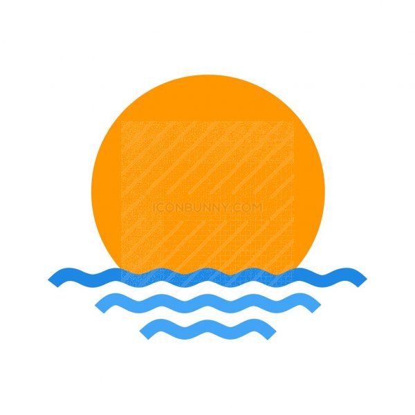 600x600 Sunset Flat Multicolor Icon