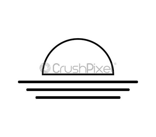 500x438 Sunset Icon, Stock Vector Crushpixel