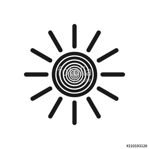 500x500 Sun Vector Icon Sun Line Vector Icon Sunshine Icon Stock Image