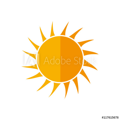 500x500 Sunny Sun Abstract Sunshine Icon Isolated And Flat Illustration