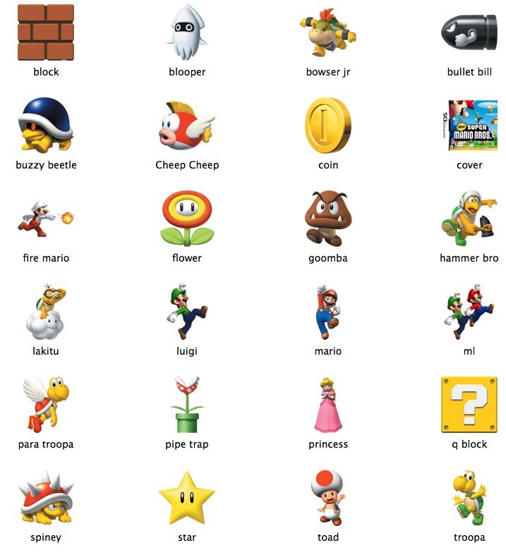 717x790 Mario Brother New Super Mario Bros Icons