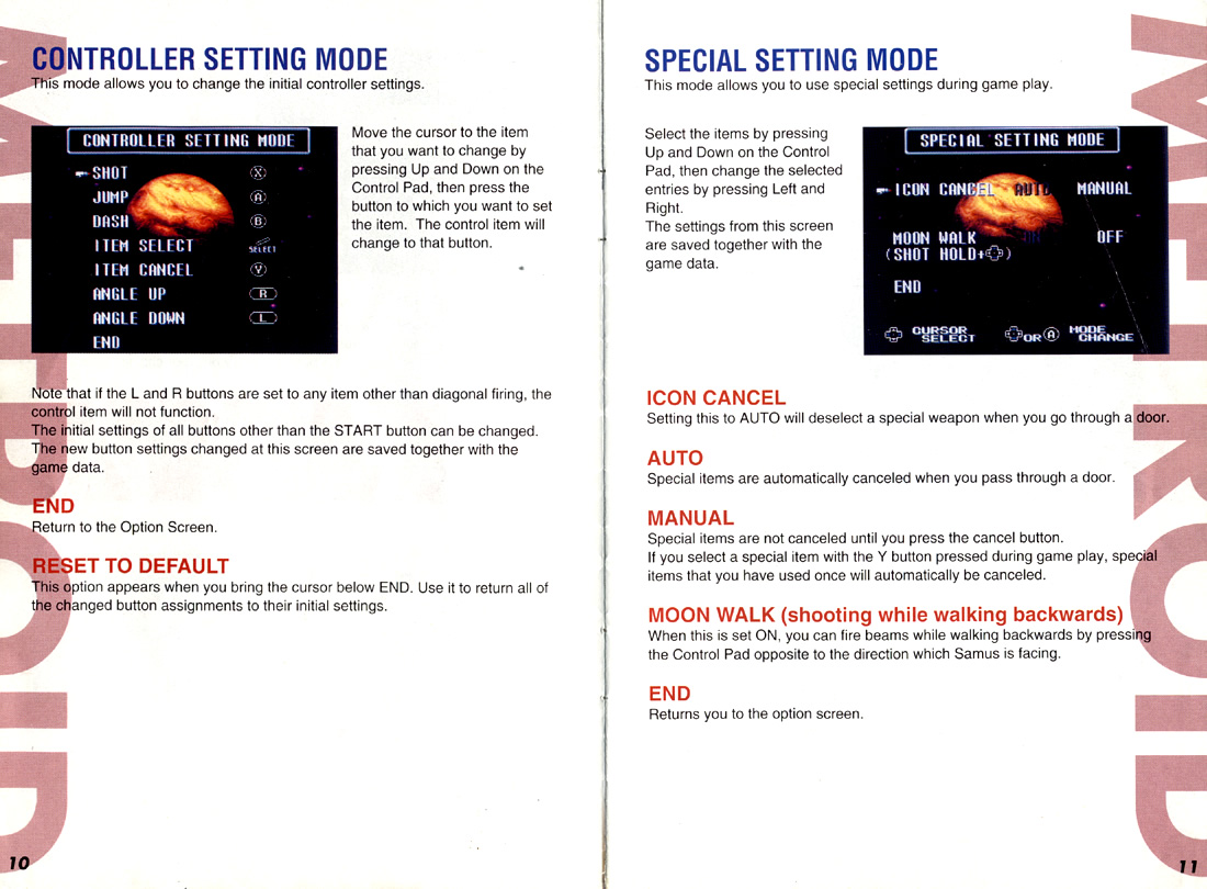 1100x810 Super Metroid Instruction Manual