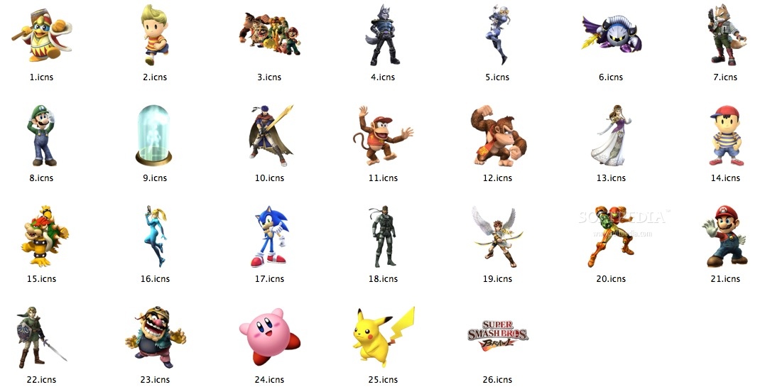 1070x552 Super Smash Bros Brawl Icons Mac