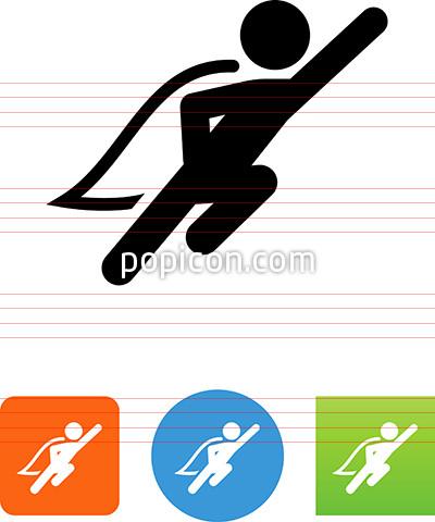 400x480 Flying Superhero Icon