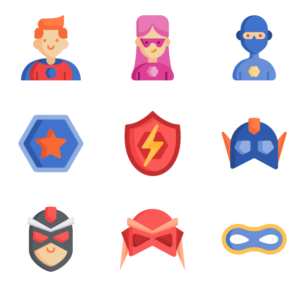 600x564 Superhero Icons