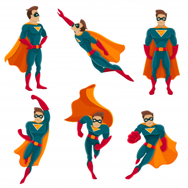 626x626 Superhero Actions Icon Set Vector Free Download