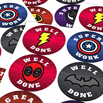 355x355 Chunky Hamster Cool Superhero Icon, Reward Sticker Labels