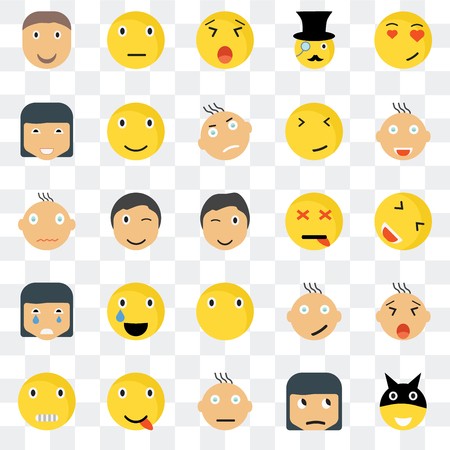 450x450 Set Of Transparent Icons Such As Superhero Smile, Happy Joyful