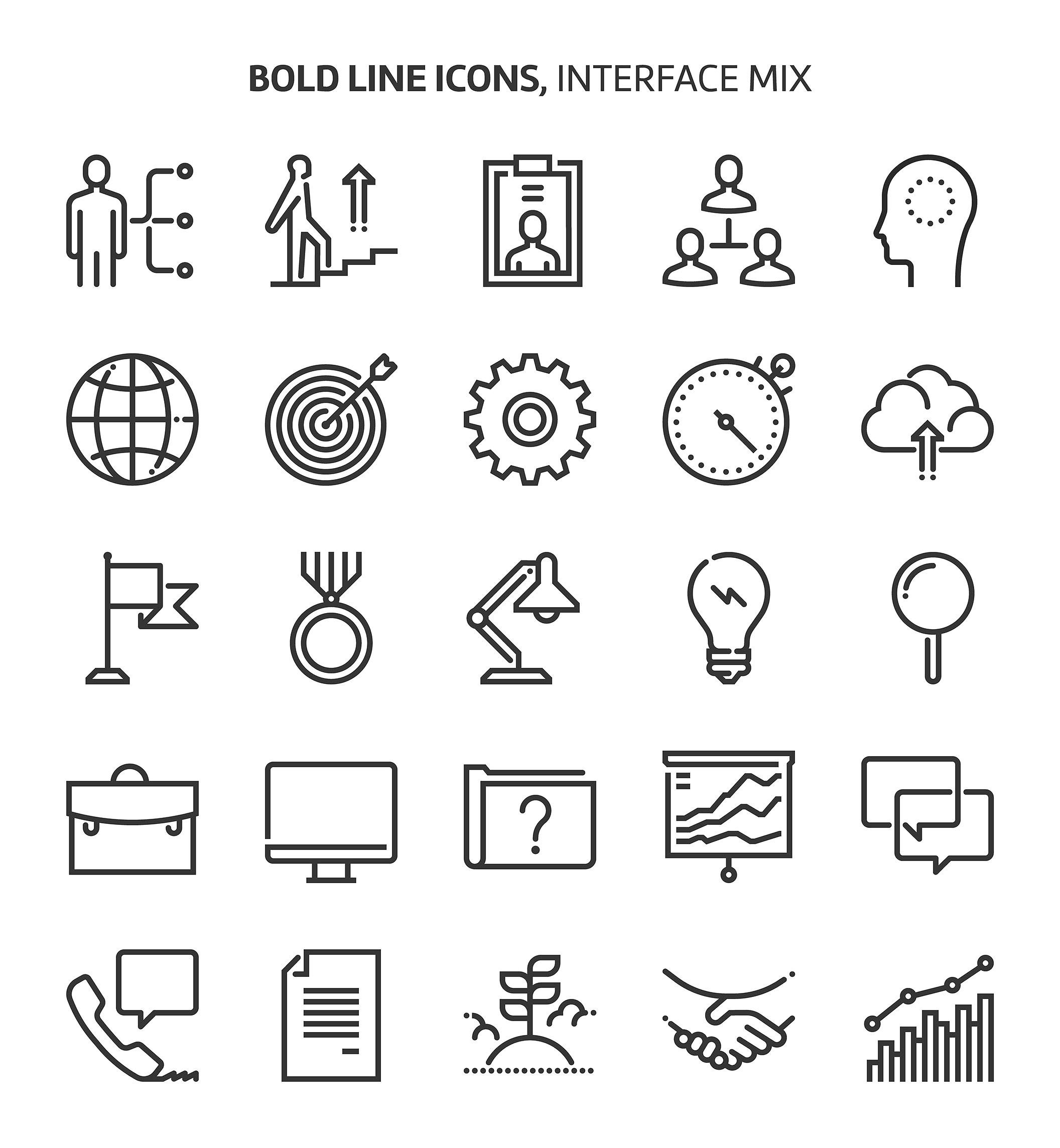 2112x2288 Bold Line Icons