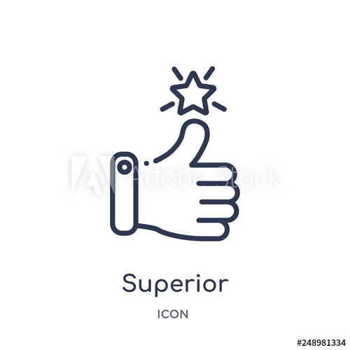 500x500 Superior Icon From Signs Outline Collection Thin Line Superior