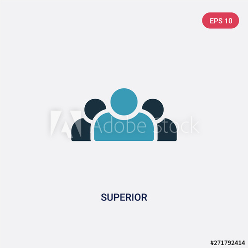 500x500 Two Color Superior Vector Icon From Signs Concept Isolated Blue