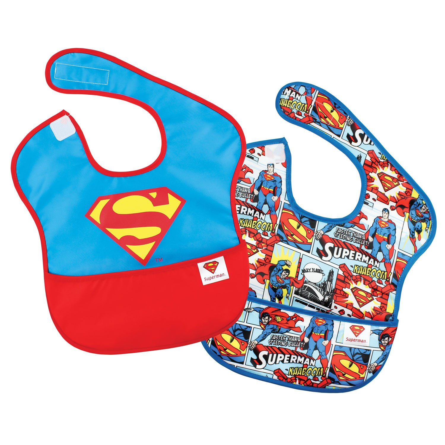 1500x1500 Bumkins Baby Bib, Dc Comics Waterproof Superbib Pack, Superman