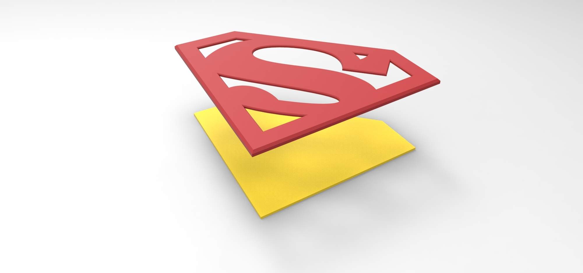 2001x938 Superman Emblem Print Ready Model
