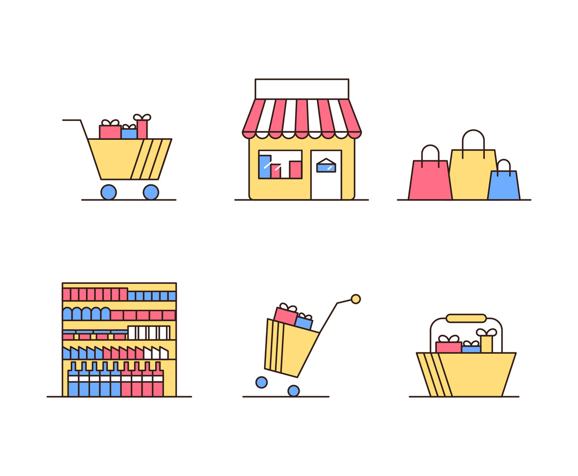 1136x936 Supermarket Icon Vector Vector Art Graphics