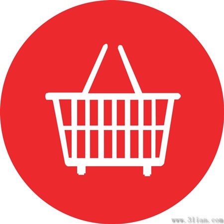 450x450 Supermarket Basket Icon Vector Red Background Free Vector In Adobe