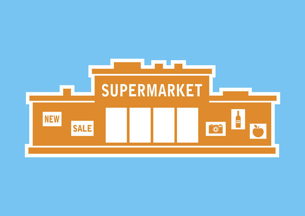 600x424 Orange Supermarket Icon Art Print