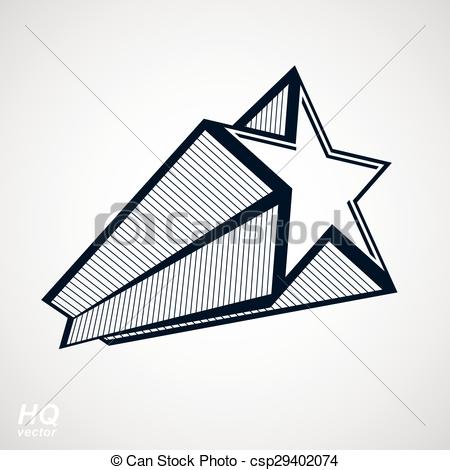 450x470 Astronomy Conceptual Illustration, Pentagonal Comet Star