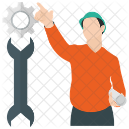 256x256 Construction Supervisor Icon Of Flat Style
