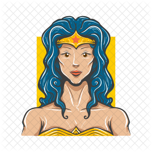 512x512 Superwoman Icon Of Doodle Style