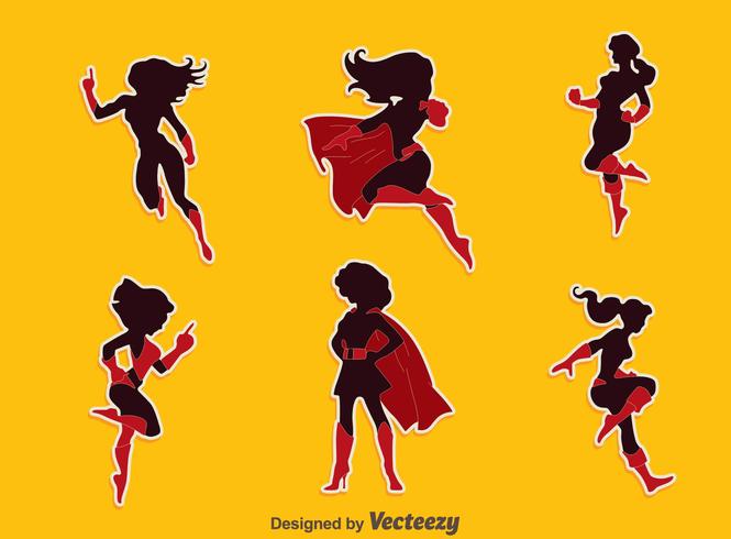 665x490 Superwoman Silhouette Vector