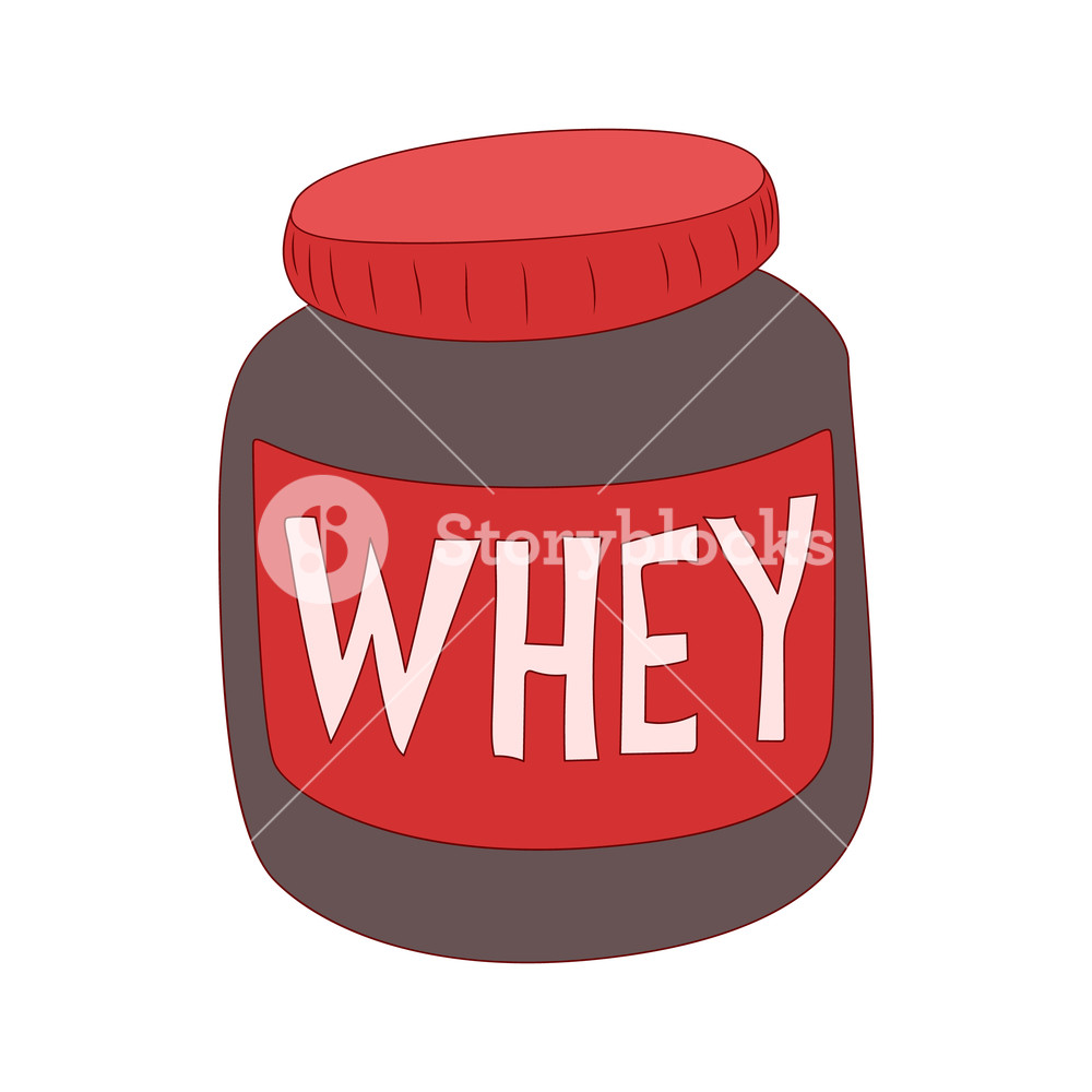 1000x1000 Proten In Cartoon Style Isolated On White Background