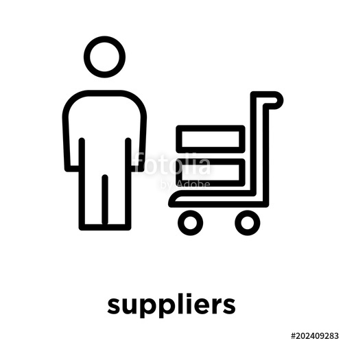 500x500 Suppliers Icon Isolated On White Background Stock Image