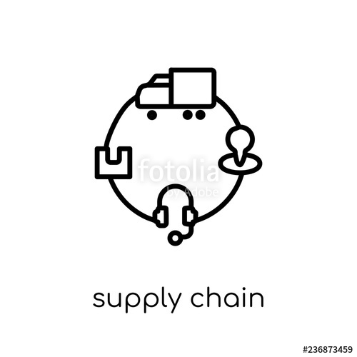 500x500 Supply Chan From Delivery And Logistic Collection Stock