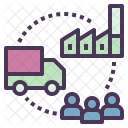 256x256 Industry Supply Icon Of Colored Outline Style