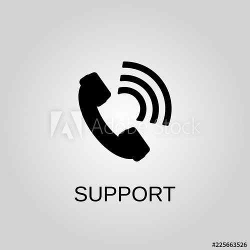 500x500 Support Icon Support Symbol Flat Design Stock