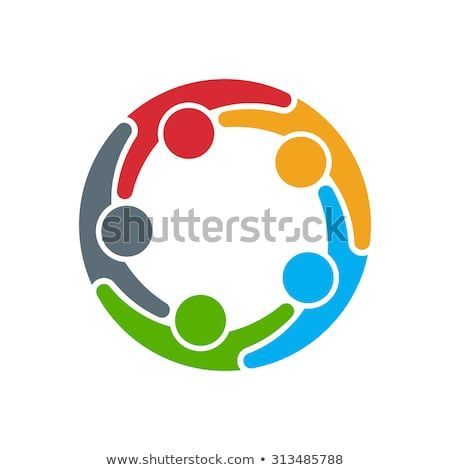 450x470 Unusual People Logo Group Of Five Persons In Circle