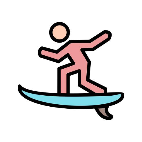 490x490 Surf Icon Vector Illustration