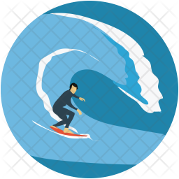 256x256 Surf Icon Of Flat Style