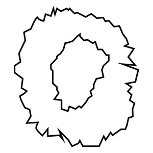 300x300 Hole In The Surface Icon Black Color Vector Illustration Flat