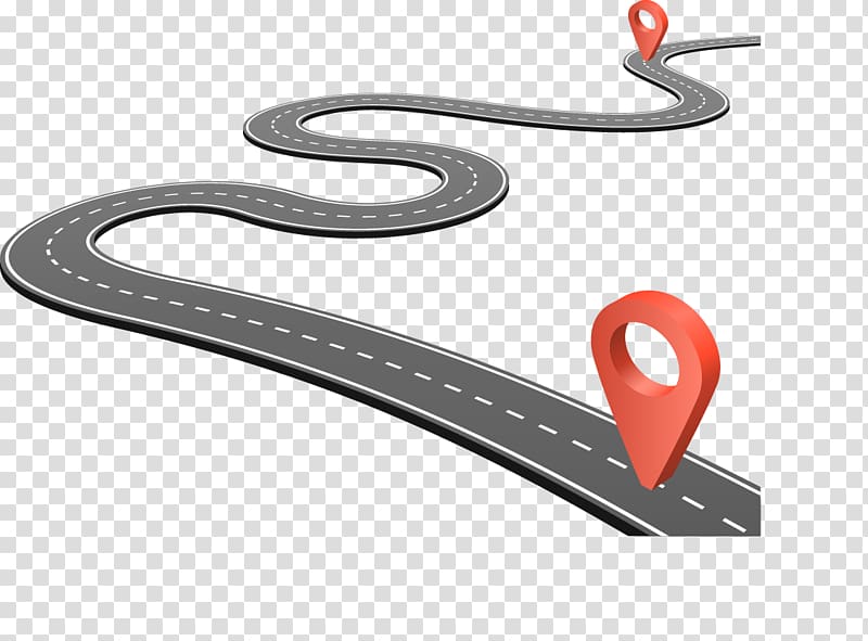 800x591 Two Location Icon On Road Illustration, Road Surface Infographic