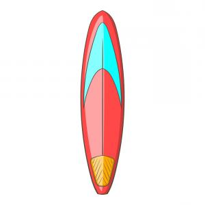 300x300 Color Surfboard Icon Cartoon Style Vector Wallkeeper