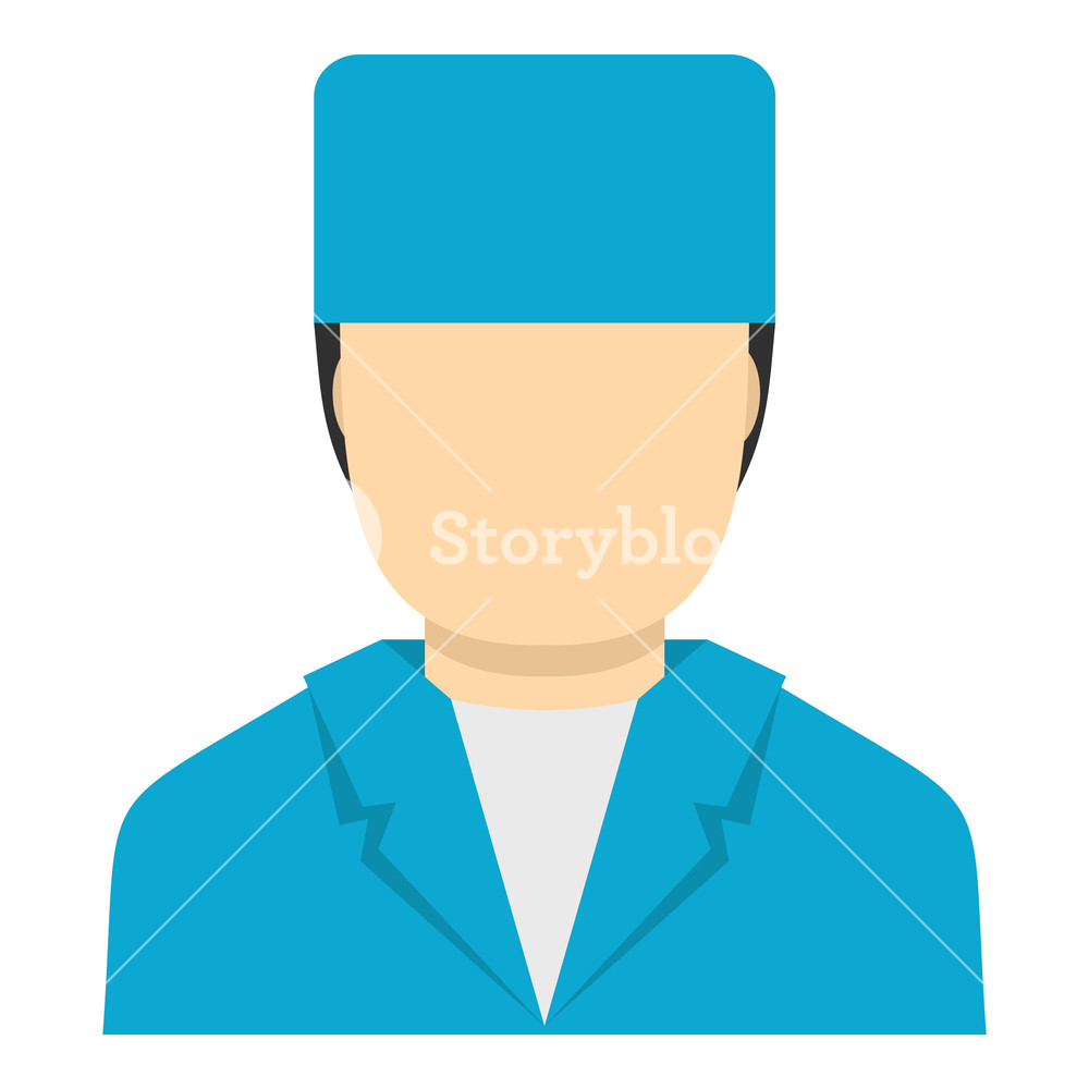 1000x1000 Plastic Surgeon Icon Flat Isolated On White Background Vector