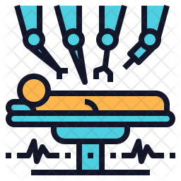 256x256 Robotic Surgery Icon Of Colored Outline Style