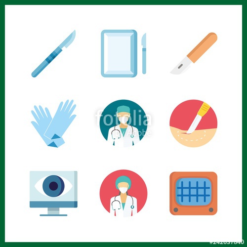 500x500 Operation Icon Vector Illustration Operation Set Monitoring