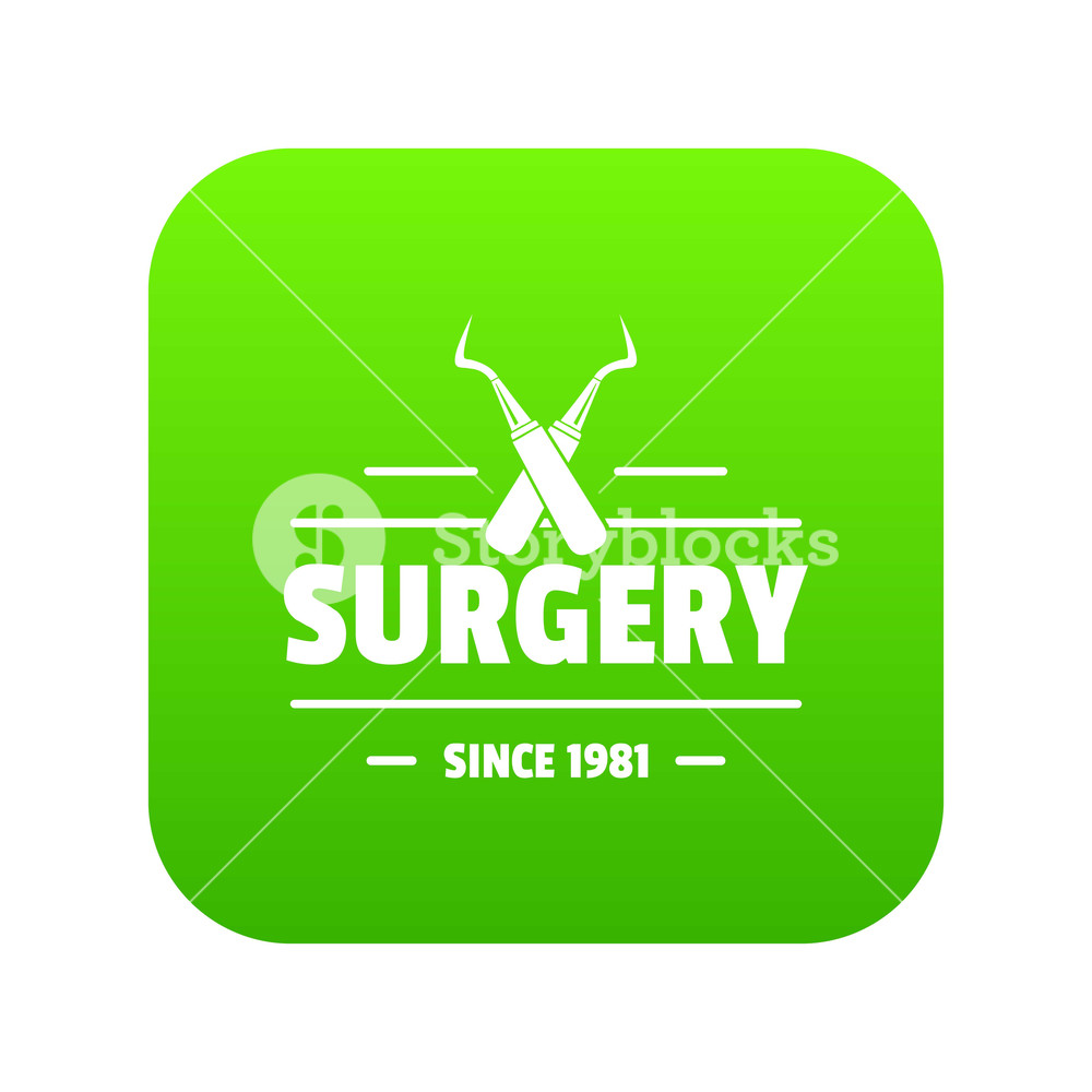 1000x1000 Surgery Icon Green Vector Isolated On White Background Royalty