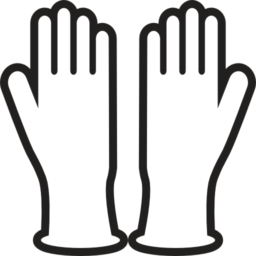 512x512 Gloves, Cleaning, Medical, Surgical Icon Free Of Medical Black Line