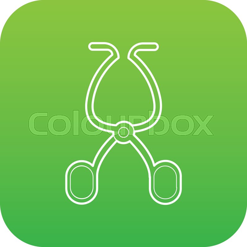 800x800 Surgical Scissors Icon Green Vector Stock Vector Colourbox