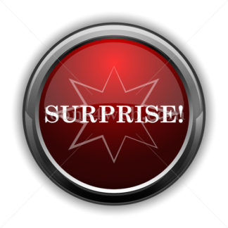 324x324 Surprise Icon Red Glossy Web Icon With Shadow
