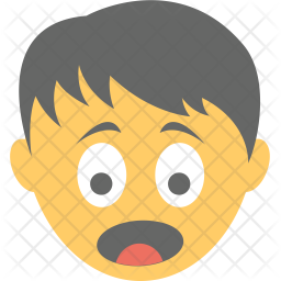 256x256 Surprised Face Icon Of Flat Style