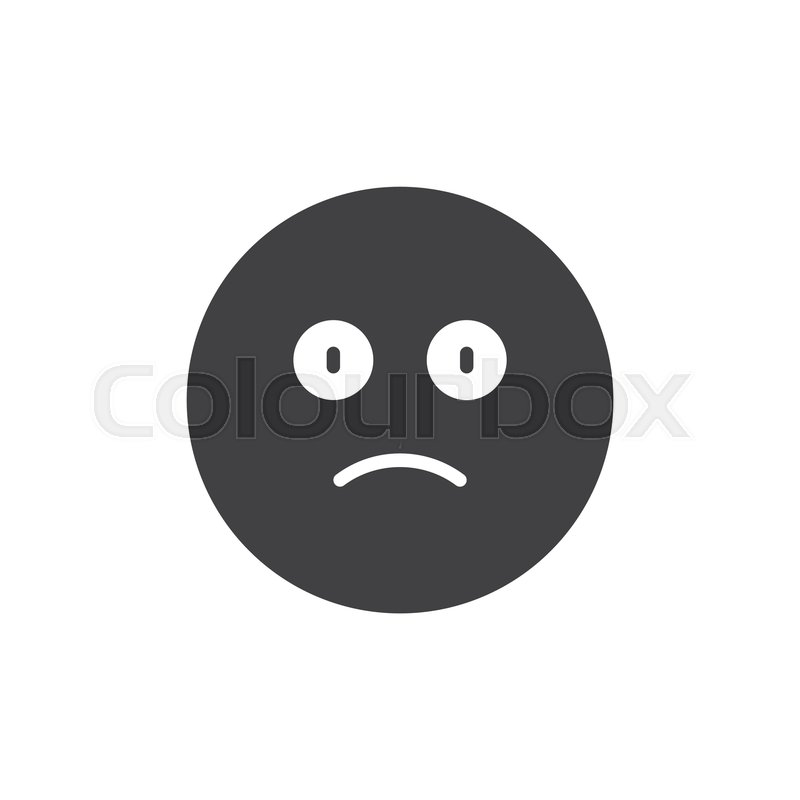 800x800 Surprised Face Emoji Vector Icon Stock Vector Colourbox
